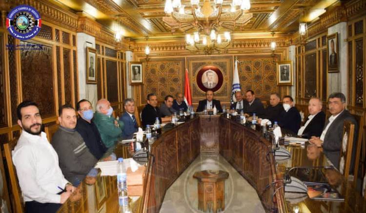 لجنة التصدير بغرفة صناعة دمشق تناقش إقامة معرض دائم للمنتجات السورية بالعراق وتطالب بتسهيل الحصول على دعم التصدير 