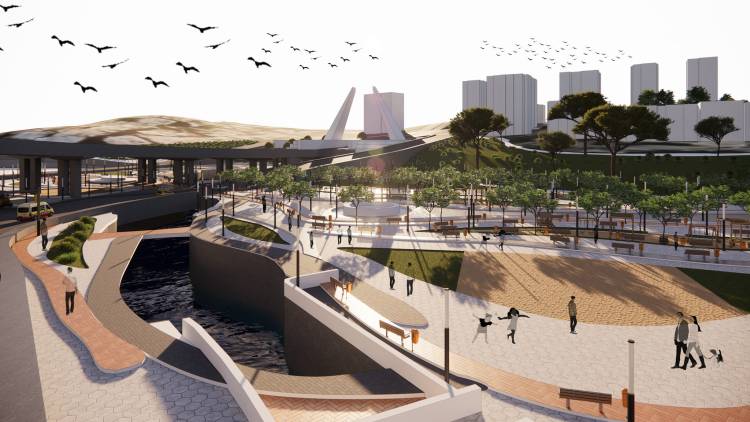 محافظة دمشق تتبنى مشروع لتأهيل مدخل الشام الجديدة أعده طلاب جامعة دمشق يضم متنزه ومسار للدراجات